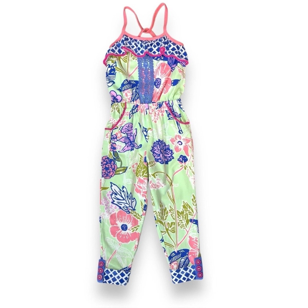 Matilda Jane Horseshoe‎ Pant Tank Ruffle Romper Size 4